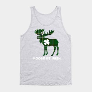 Moose Be Irish Funny St. Patrick's Day Shamrock Tank Top